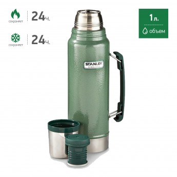 Термос STANLEY CLASSIC 1L 10-01254-038 зеленый Термос STANLEY CLASSIC 1L 10-01254-038 зеленый